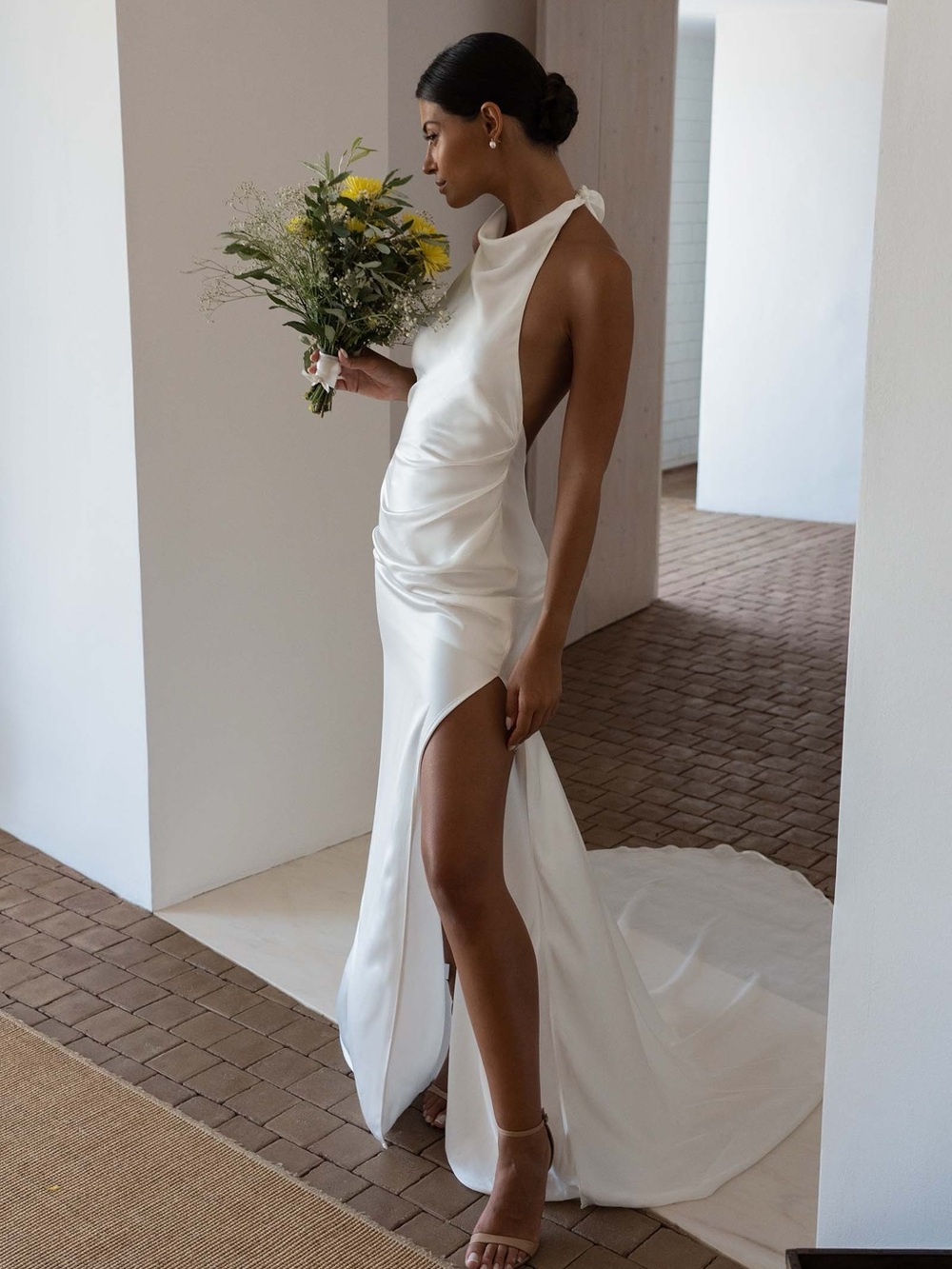 Grace Loves Lace Goldie Wedding Dress White Backless Satin Halter